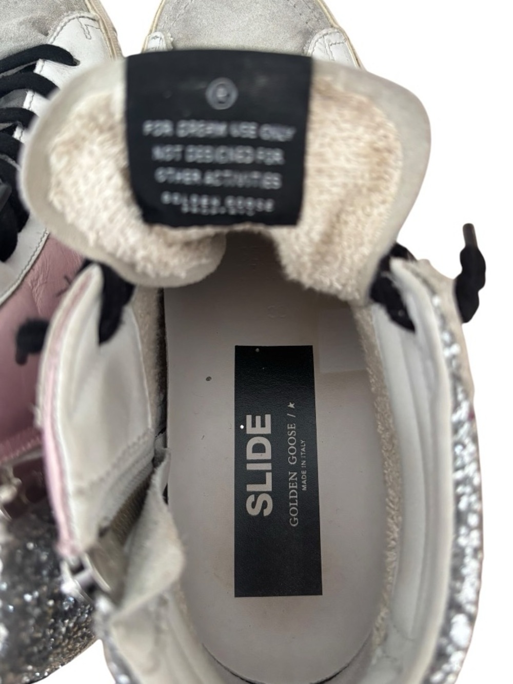 Golden Goose Slide Glitter High Top Sneaker - Picture 9 of 10